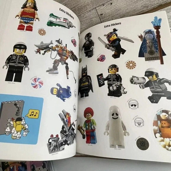 Lot Of 2 Lego Movie Books-Essential Guide-Sticker Book 1/2 Full - Picture 9 of 12